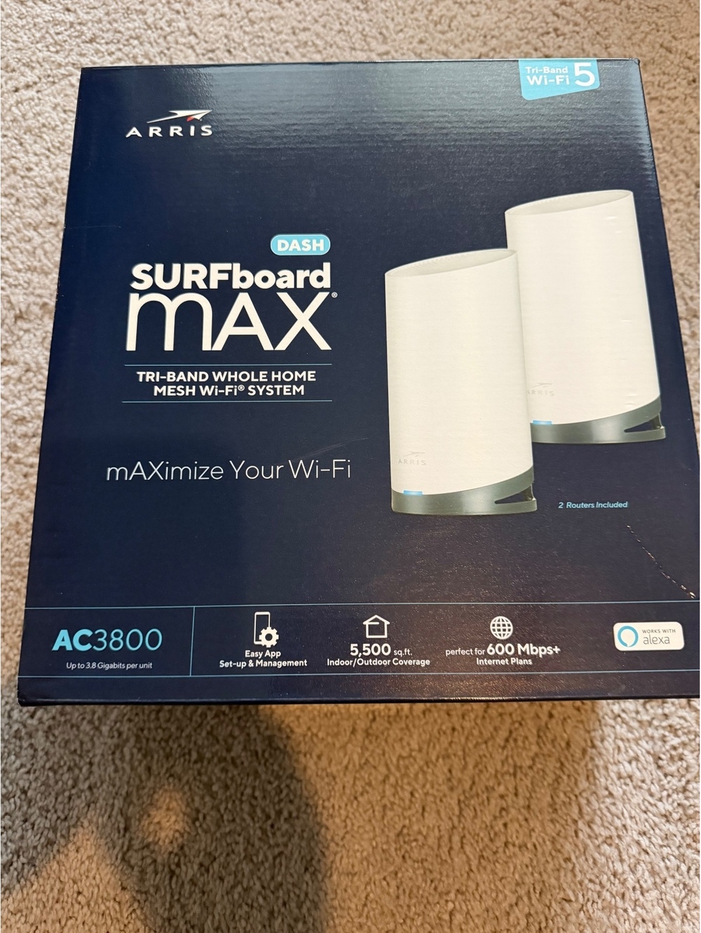 ARRIS SURFboard Max AC3800 Tri-Band Whole Home Mesh Wi-Fi System